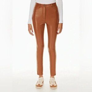 Aritzia Wilfred Free Charm Pant High waisted Vegan Leather legging Skinny ankle